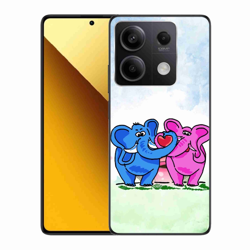 Gélový kryt mmCase na Xiaomi Redmi Note 13 5G - zamilovaní slony