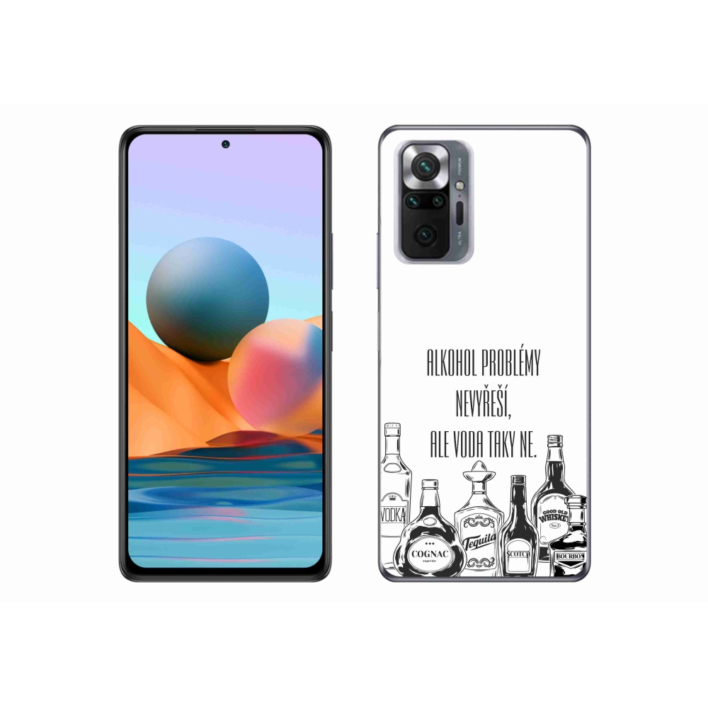 Gélový kryt mmCase na Xiaomi Redmi Note 10 Pro - vtipný text biele pozadie