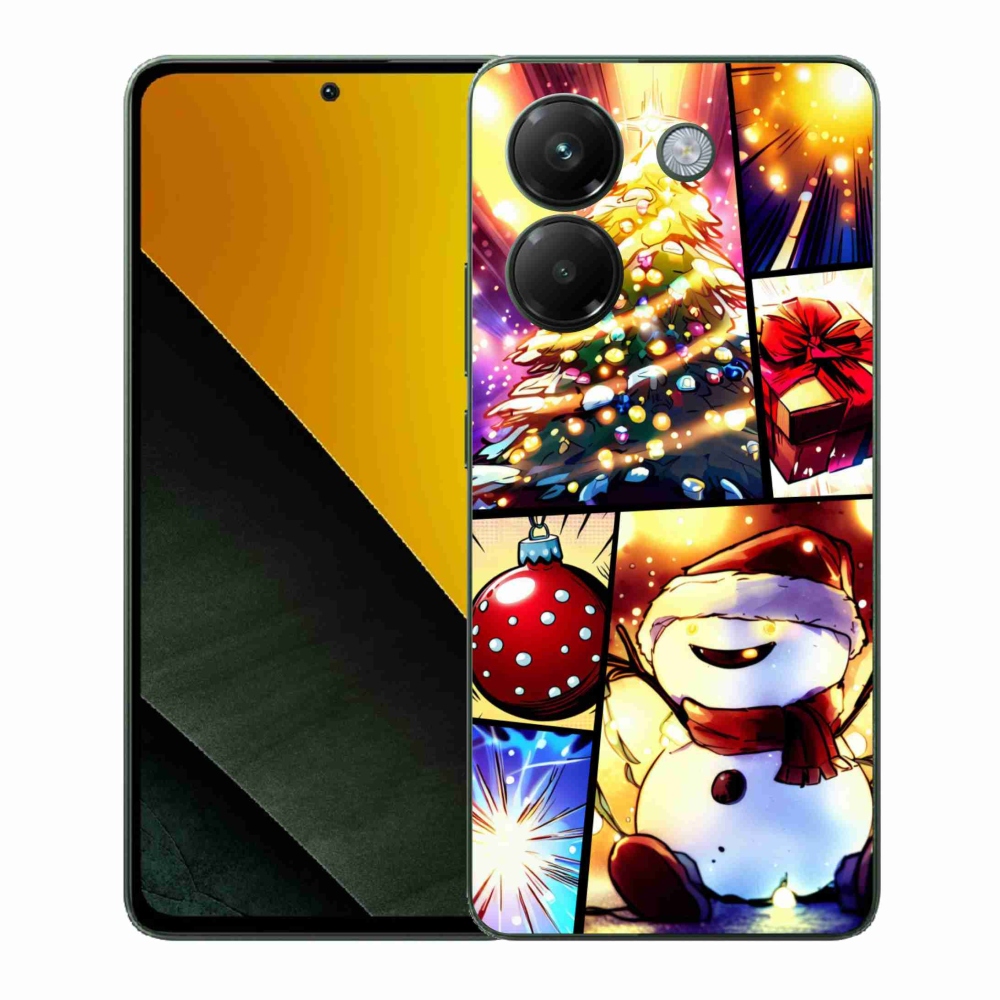 Gélový kryt mmCase na Xiaomi Poco M7 Pro 5G - vianočné motívy 1