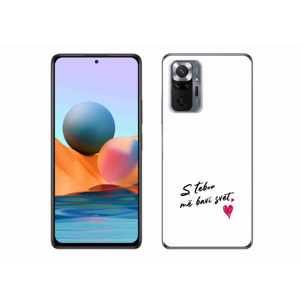 Gélový kryt mmCase na Xiaomi Redmi Note 10 Pro - zamilovaný text 1 biele pozadie