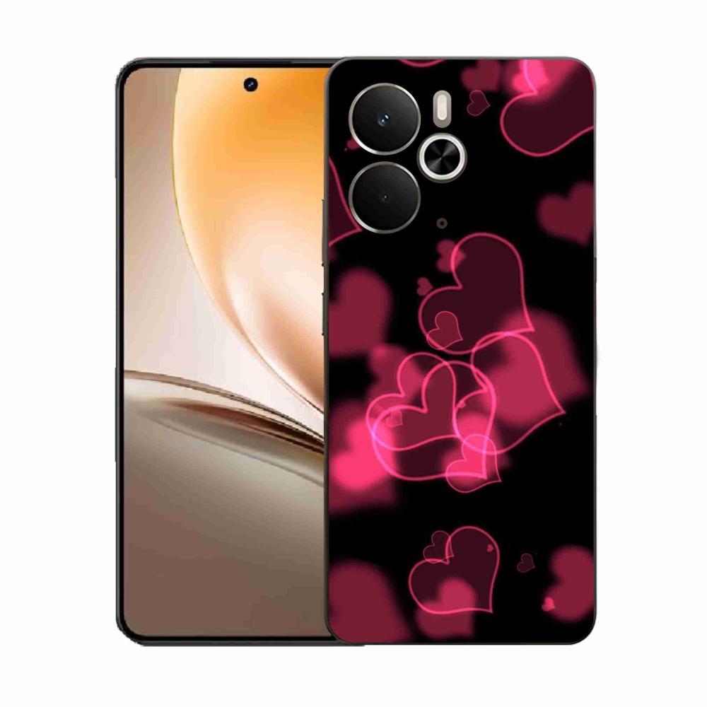 Gélový kryt mmCase na Realme 14 5G - červená srdiečka