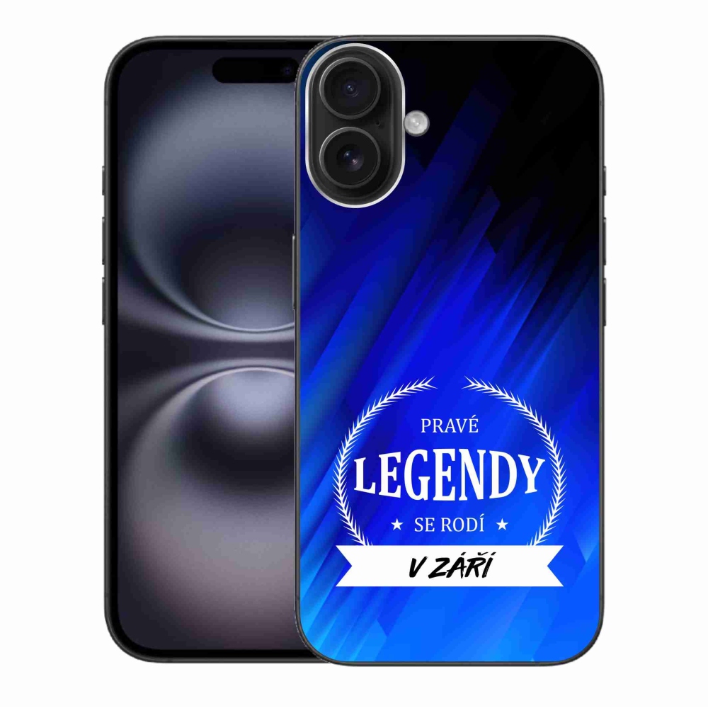 Gélový kryt mmCase na iPhone 16 Plus - legendy v septembri modré pozadí