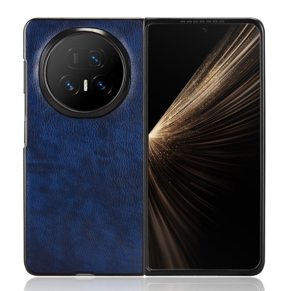 Vintages plastové púzdro s umelou kožou na Honor Magic V5 - modré