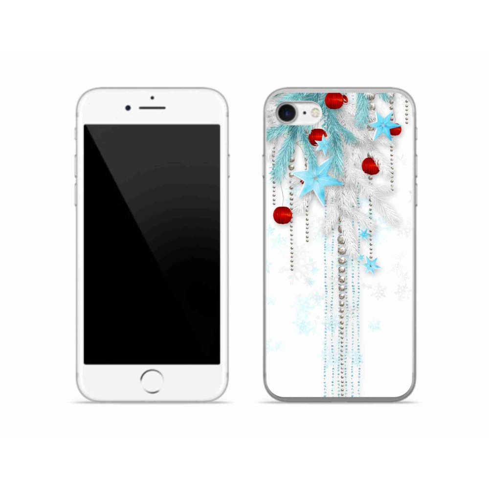Gélový kryt mmCase na iPhone SE (2020) - vianočné ozdoby