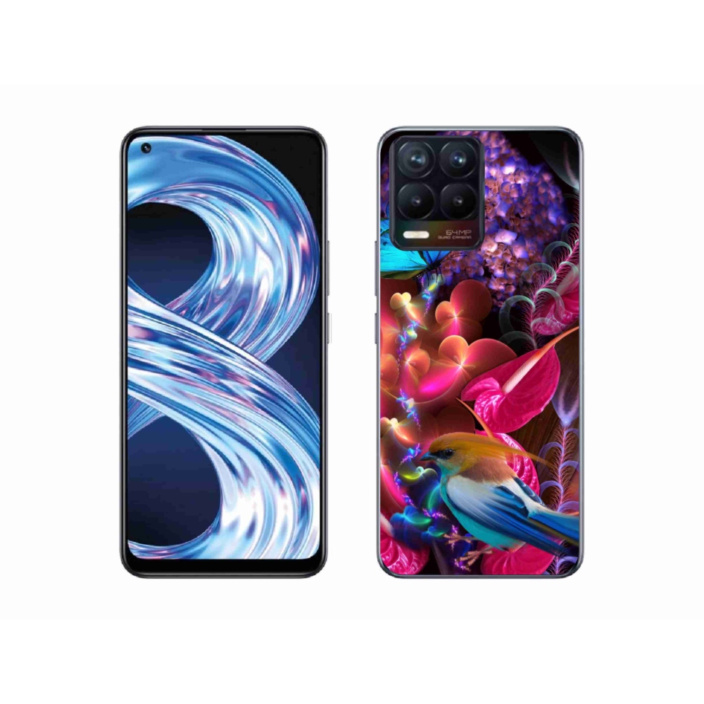 Gélový kryt mmCase na Realme 8 Pro - farebné kvety