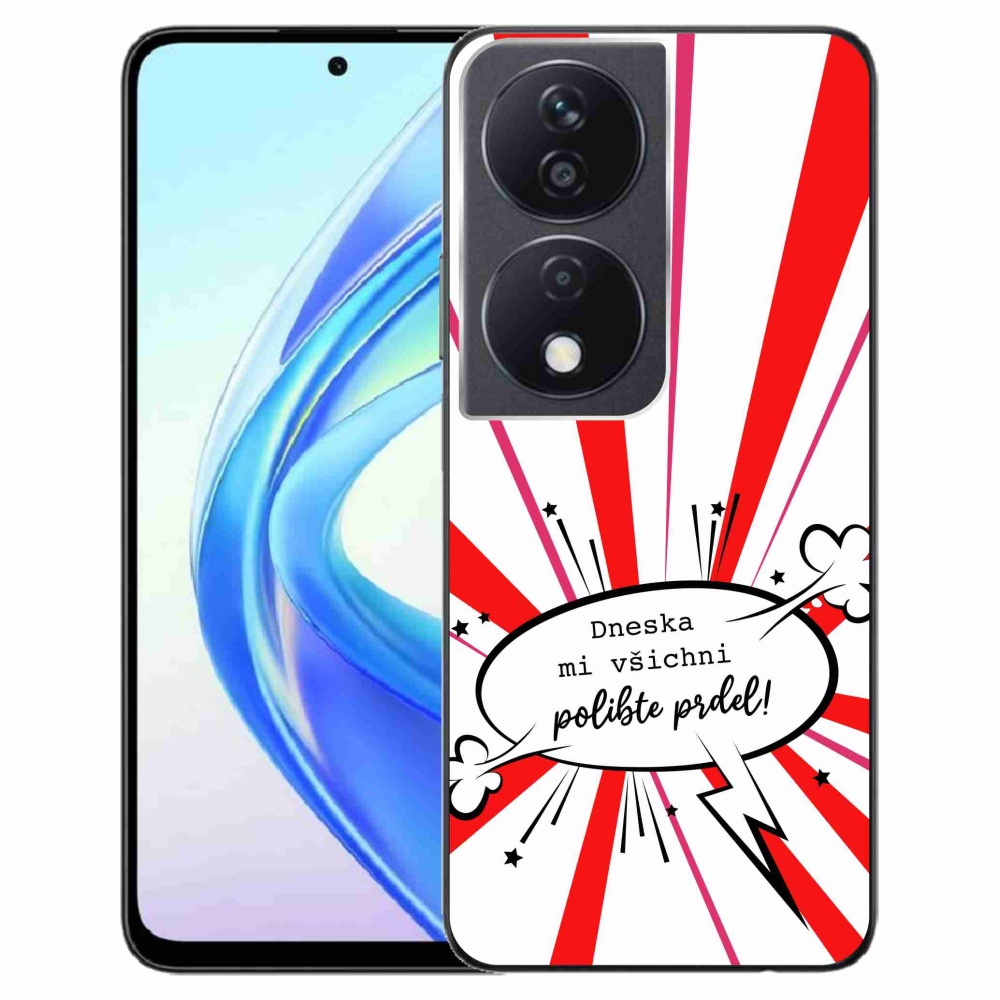 Gélový kryt mmCase na Honor X7b/Honor 90 Smart - vtipný text 15 biele pozadie