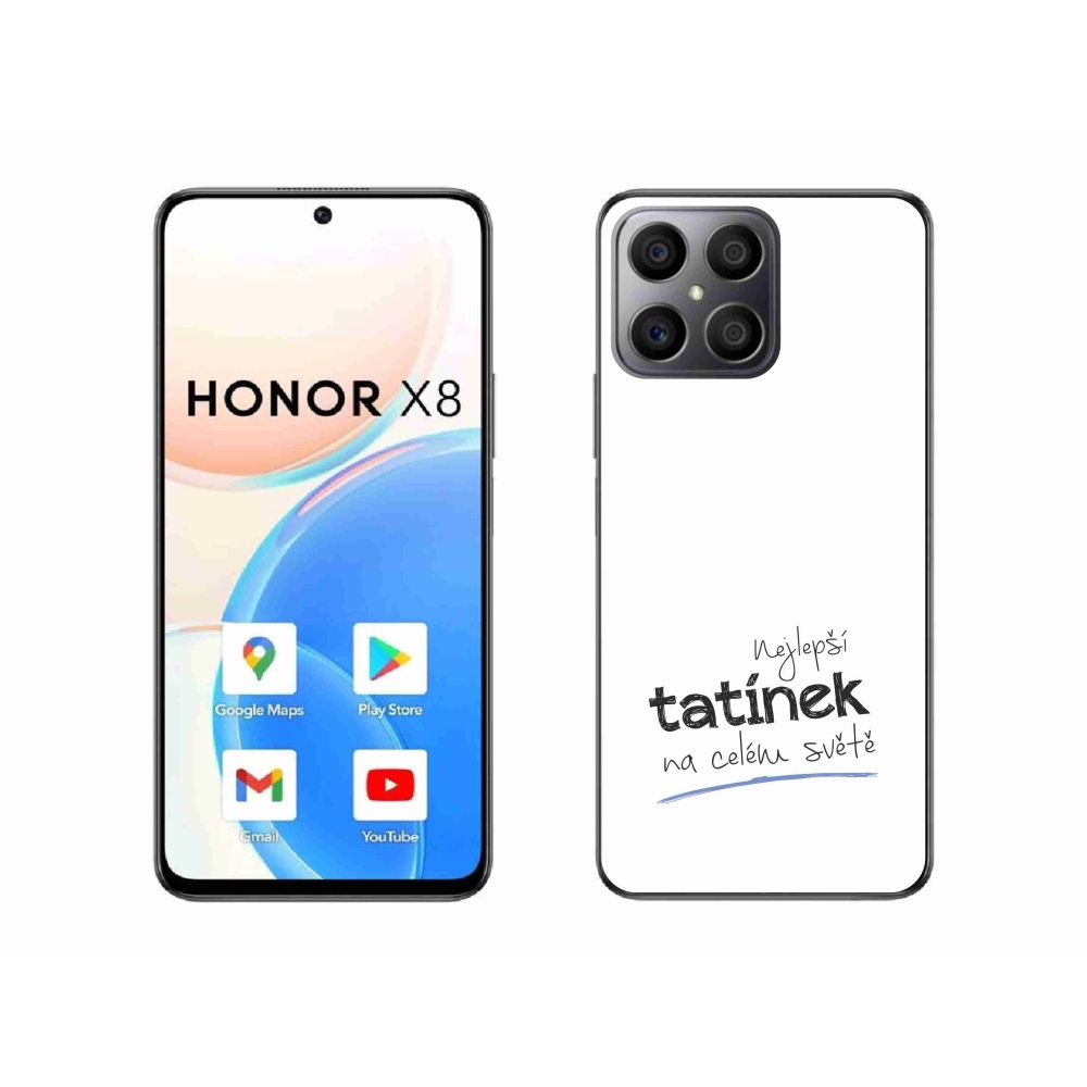 Gélový kryt mmCase na Honor X8 4G - najlepší otecko 4 biele pozadie
