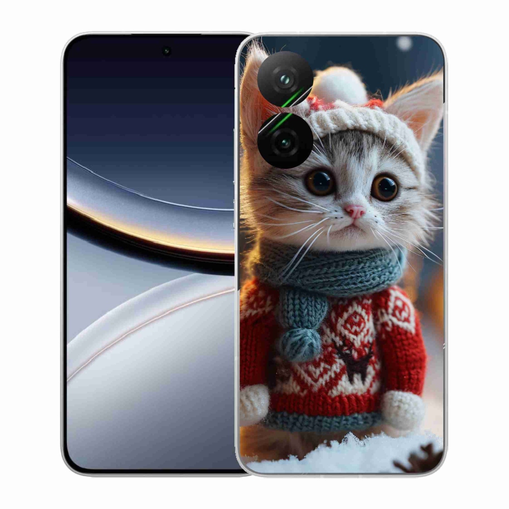Gélový kryt mmCase na Xiaomi Poco F7 5G - mačiatko vo svetri