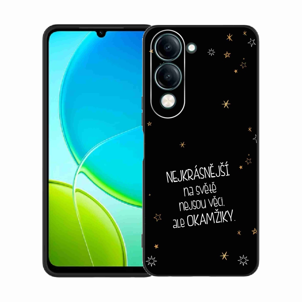 Gélový kryt mmCase na Vivo Y29s 5G - citát 4 čierne pozadie