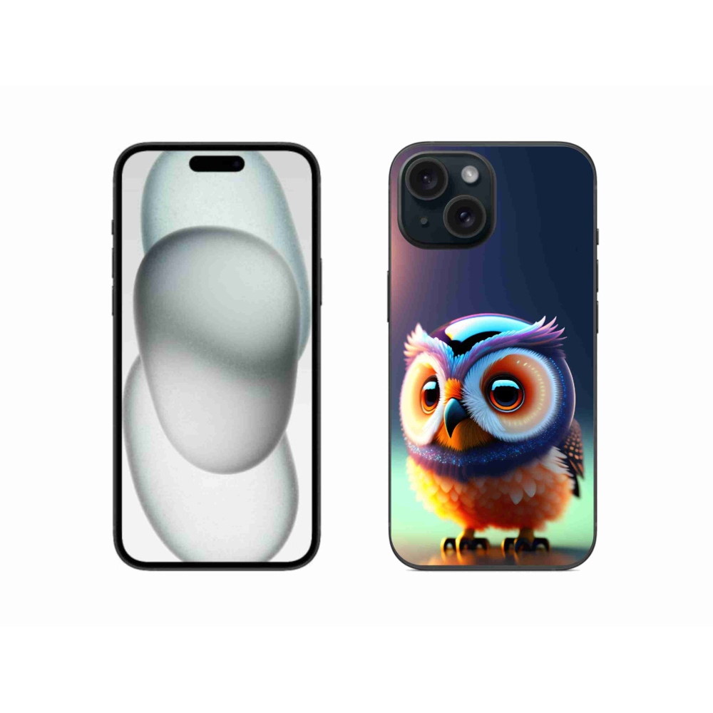 Gélový kryt mmCase na iPhone 15 - sovička