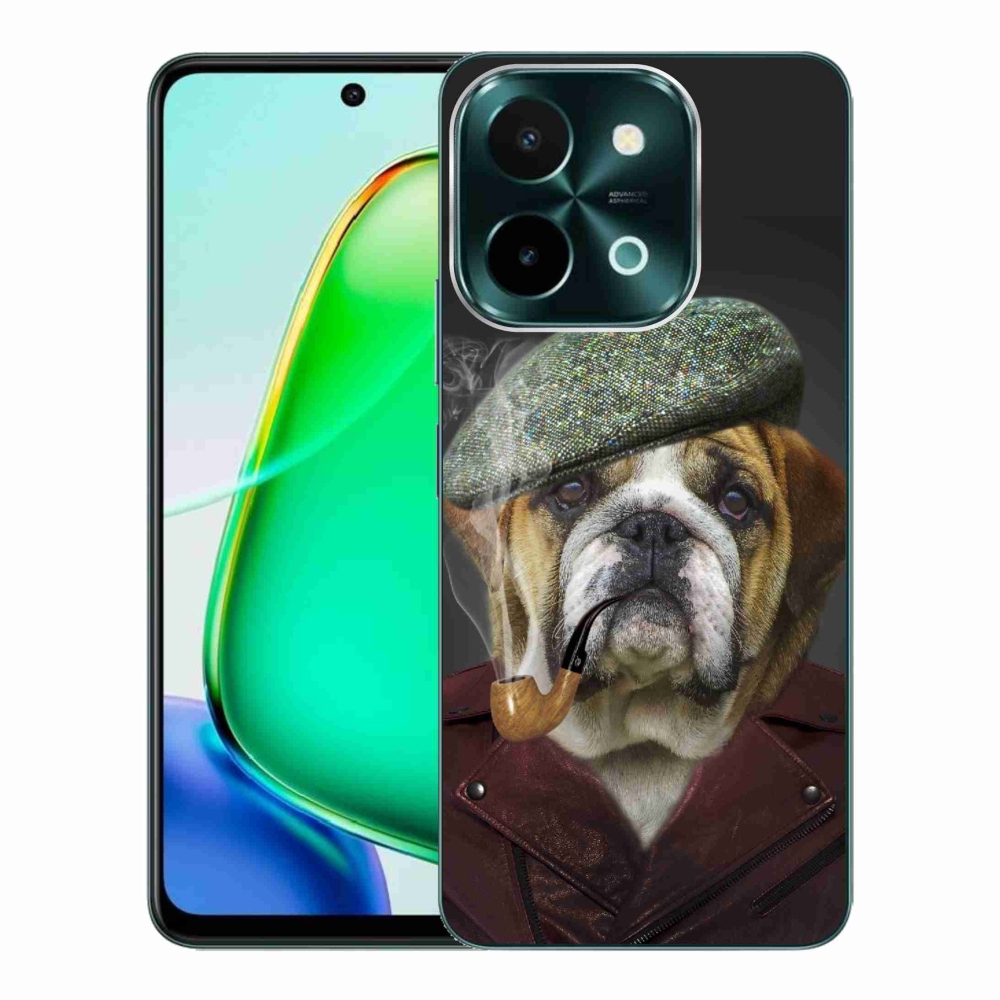 Gélový kryt mmCase na Vivo Y28 - pes s fajkou