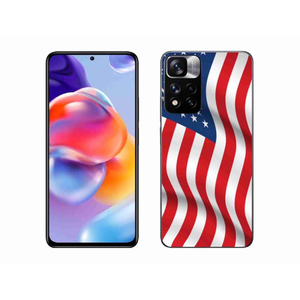 Gélový kryt mmCase na mobil Xiaomi Redmi Note 11 Pro+ 5G - USA vlajka