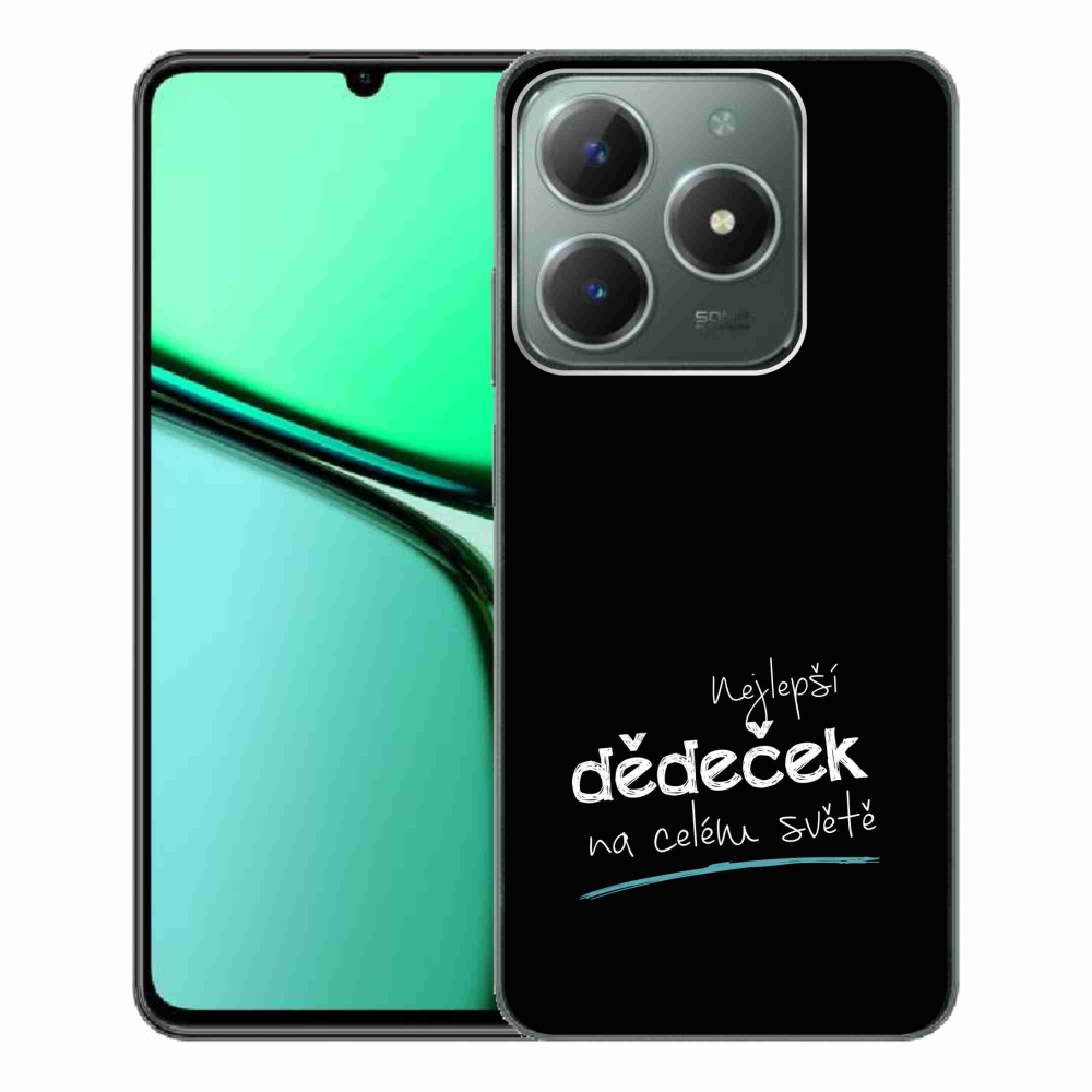 Gélový kryt mmCase na Realme C61 - najlepší dedko 3 čierne pozadie