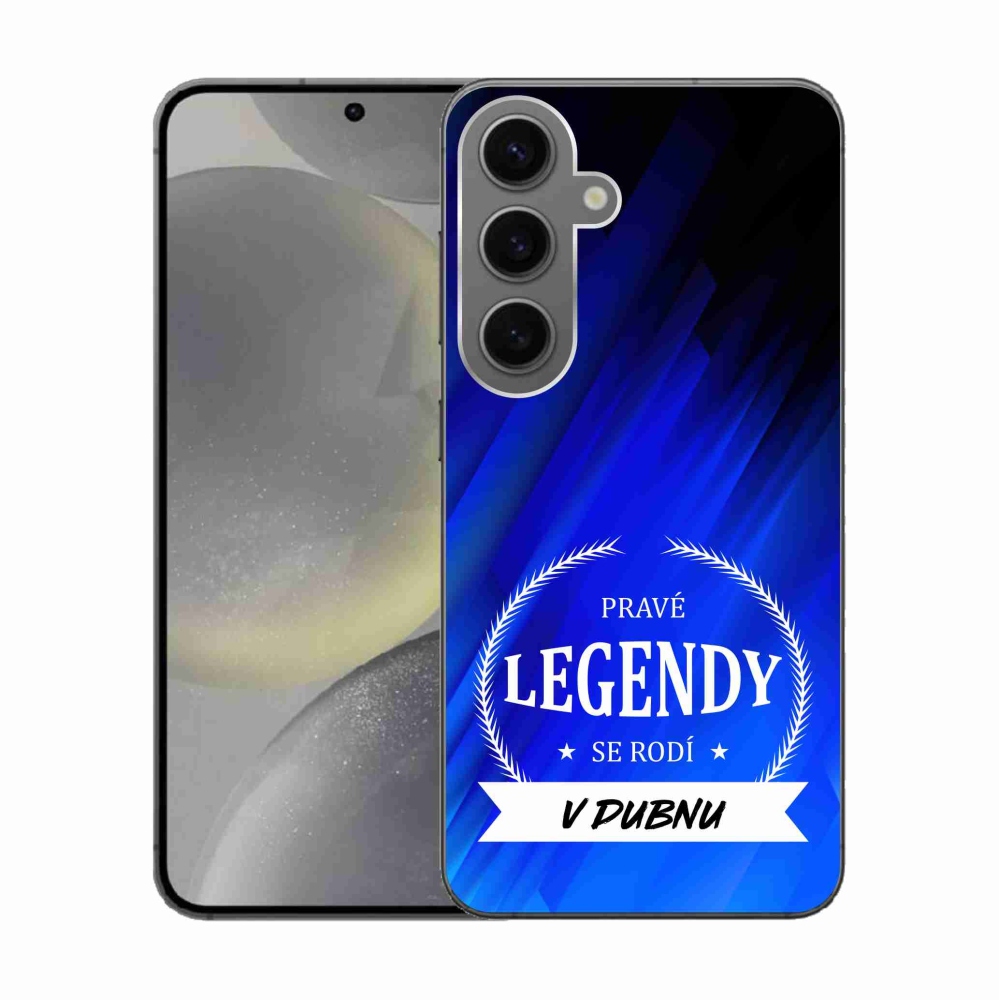 Gélový kryt mmCase na Samsung Galaxy S24 - legendy v apríli modrej pozadí