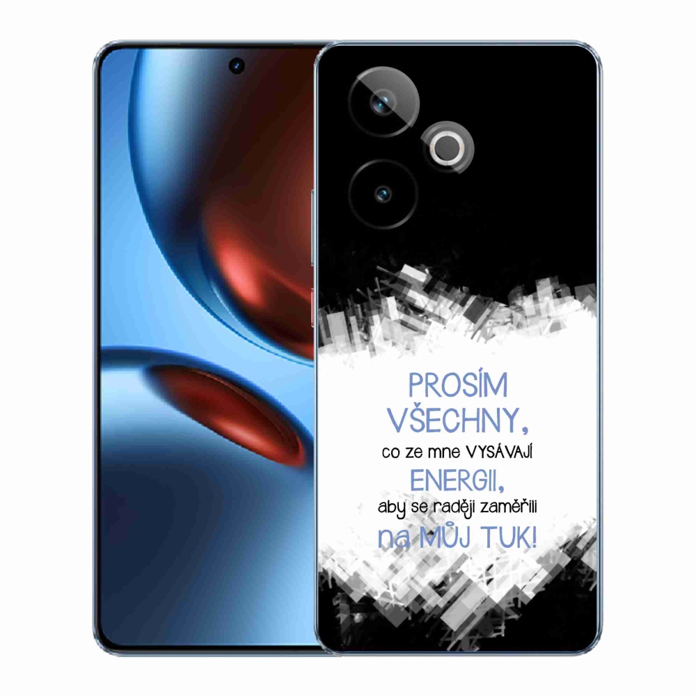 Gélový kryt mmCase na Realme GT 7 5G/GT 7T 5G - vtipný text 1 modrý