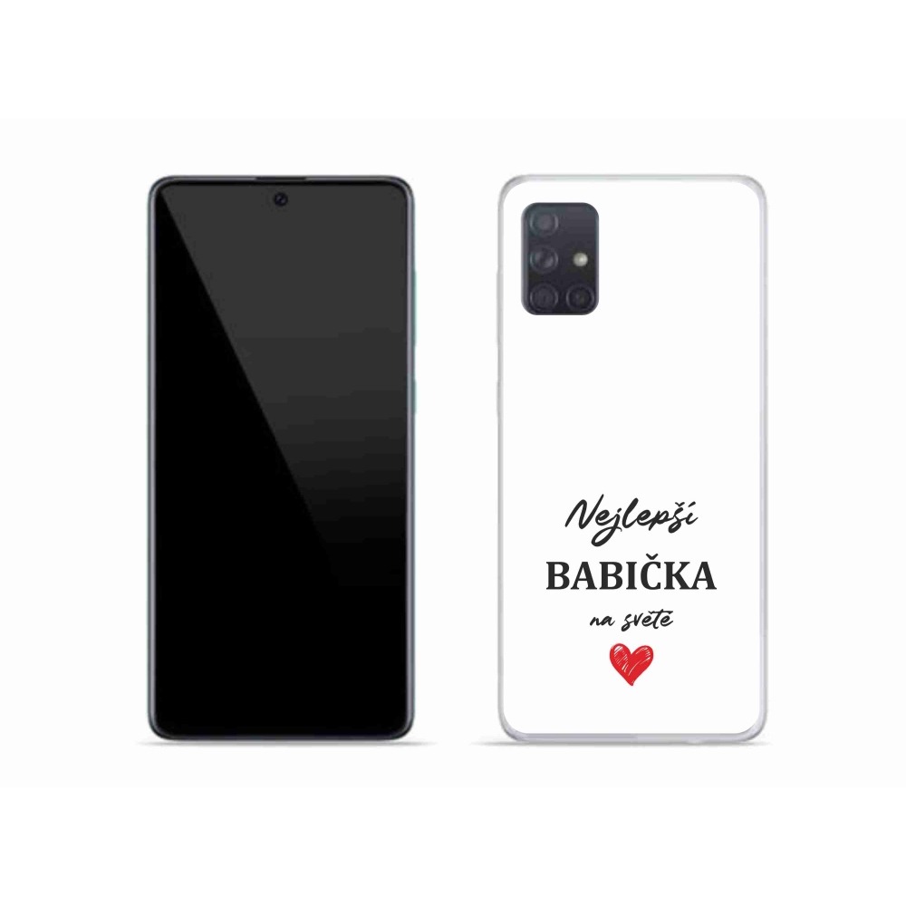 Gélový kryt mmCase na Samsung Galaxy A51 - najlepšia babička 1 biele pozadie