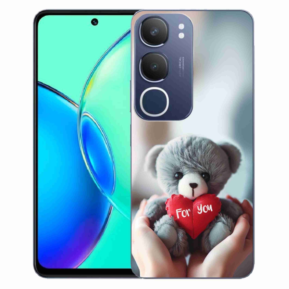 Gélový kryt mmCase na Vivo Y19s - medvedík pre zamilovaných