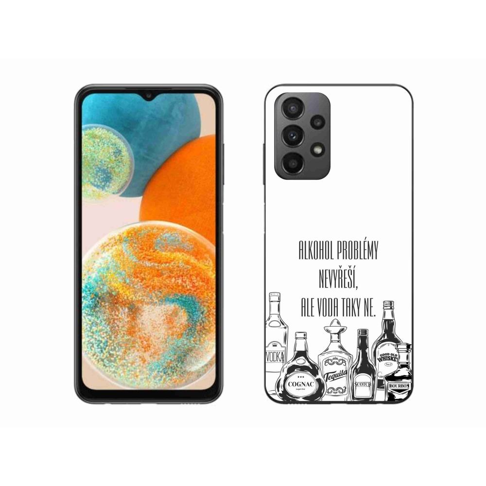 Gélový kryt mmCase na Samsung Galaxy A23 4G/5G - vtipný text biele pozadie