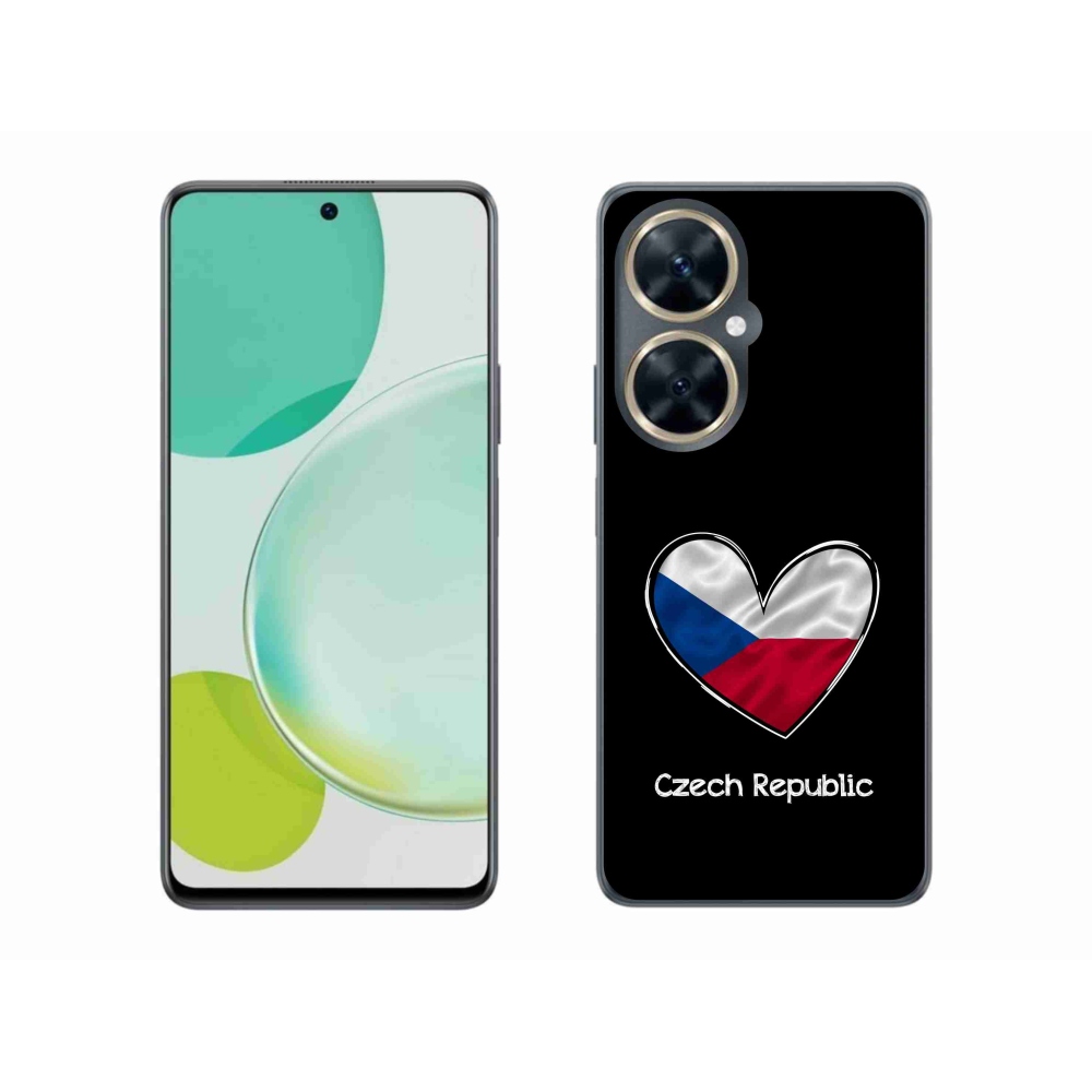 Gélový kryt mmCase na Huawei Nova 11i - vlajka srdca čierne pozadie