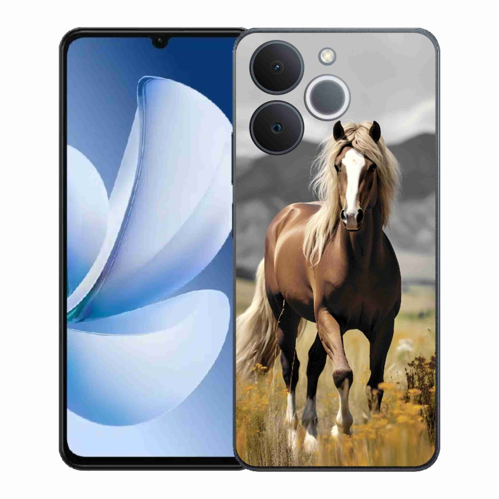 Gélový kryt mmCase na Realme Note 70T - hnedý kôň 1