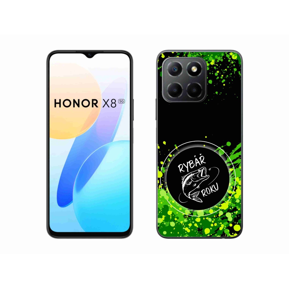 Gélový kryt mmCase na Honor X8 5G/Honor 70 Lite 5G - rybár roka čierne pozadie