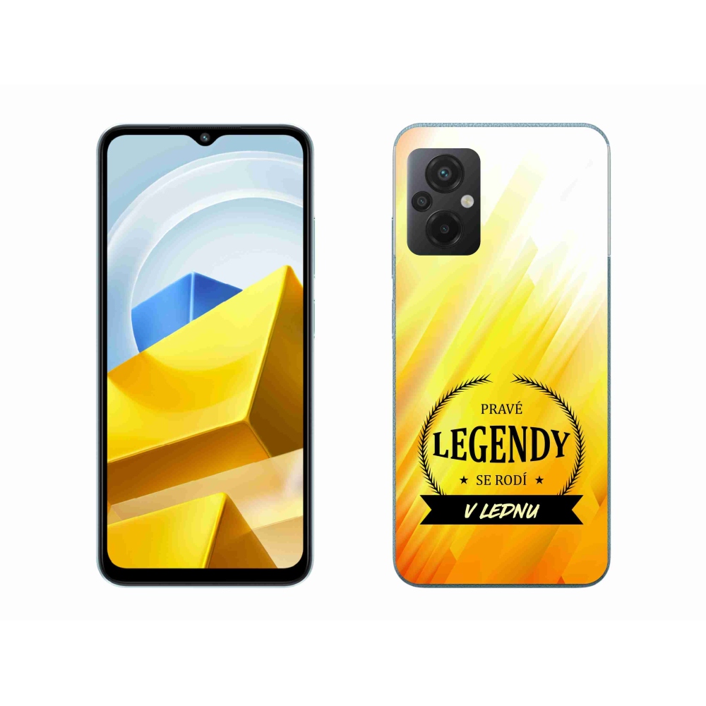 Gélový kryt mmCase na Xiaomi Poco M5 4G - legendy v januári žlté pozadie