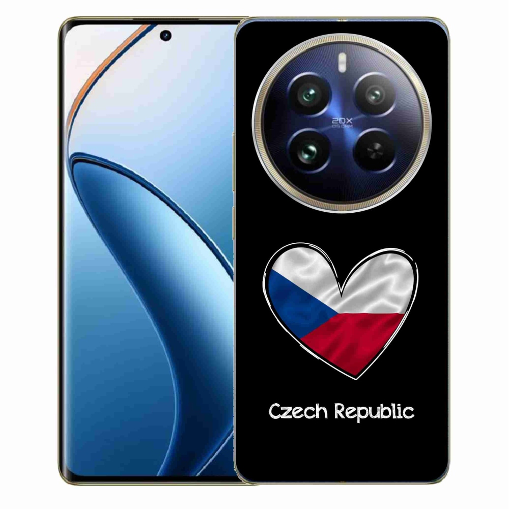 Gélový kryt mmCase na Realme 12 Pro 5G/12 Pro+ 5G - vlajka srdca čierne pozadie