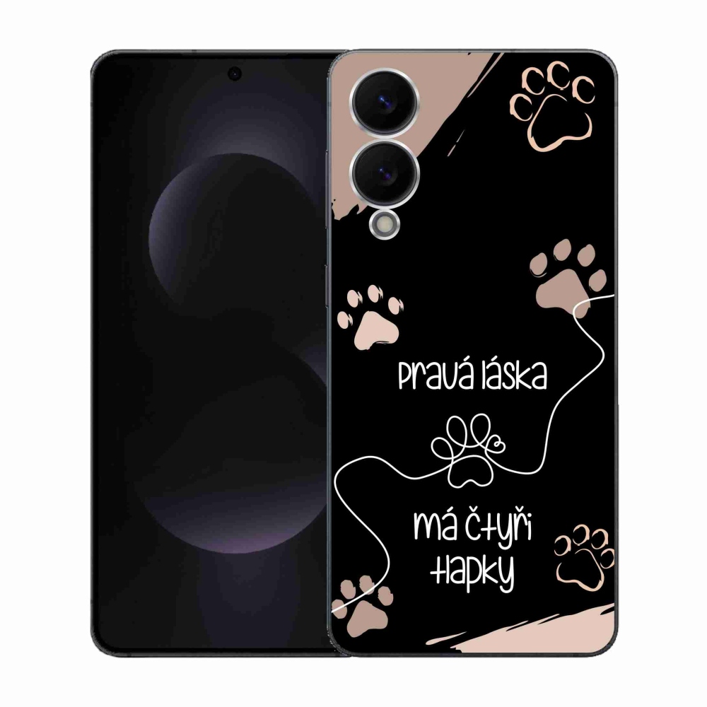 Gélový kryt mmCase na Samsung Galaxy S25 Edge - psí motív 1 čierne pozadie
