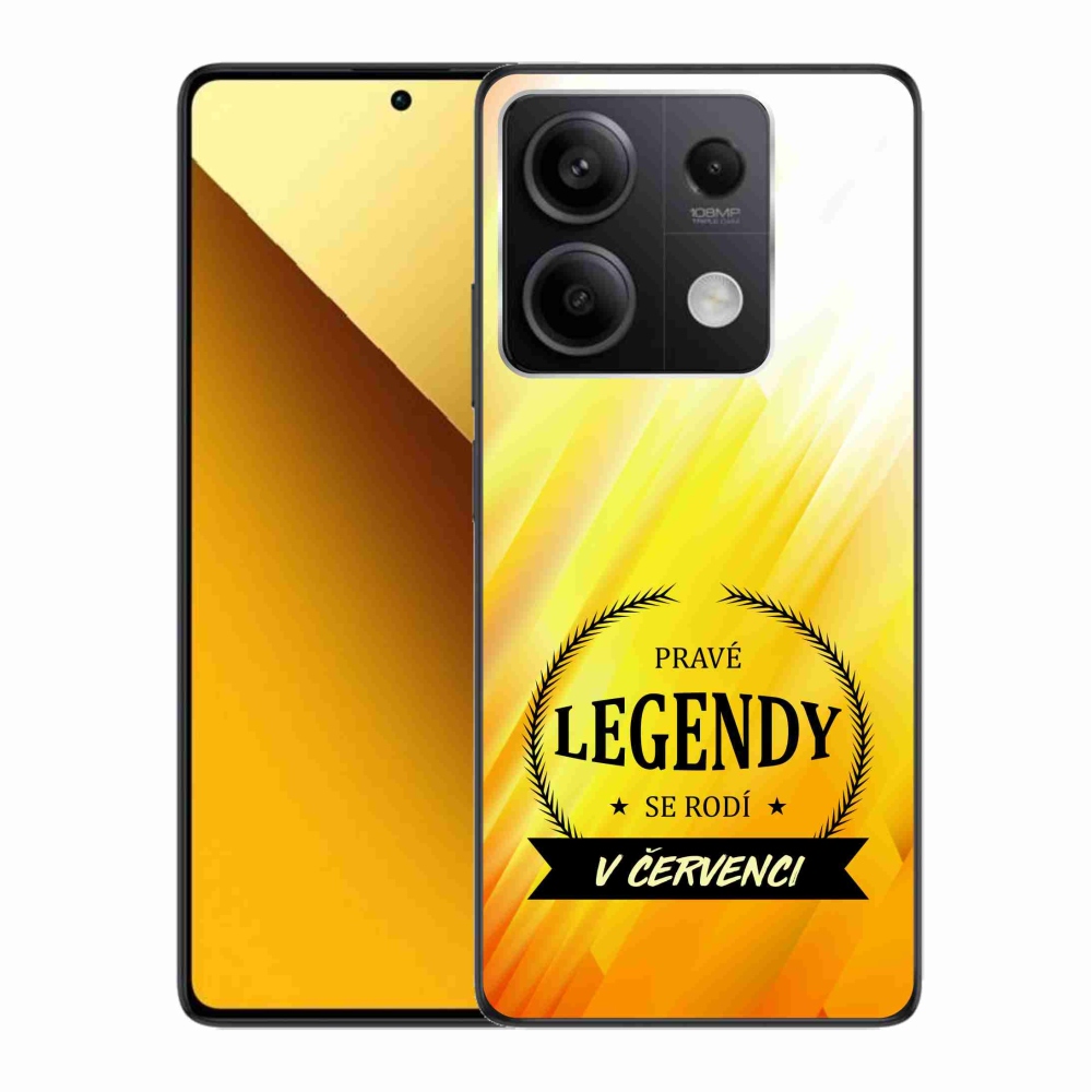 Gélový kryt mmCase na Xiaomi Redmi Note 13 5G - legendy v júli žlté pozadie