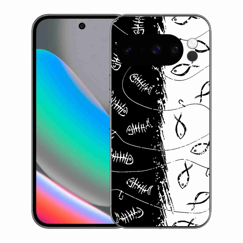 Gélový kryt mmCase na Google Pixel 10 Pro - kostry a rybky