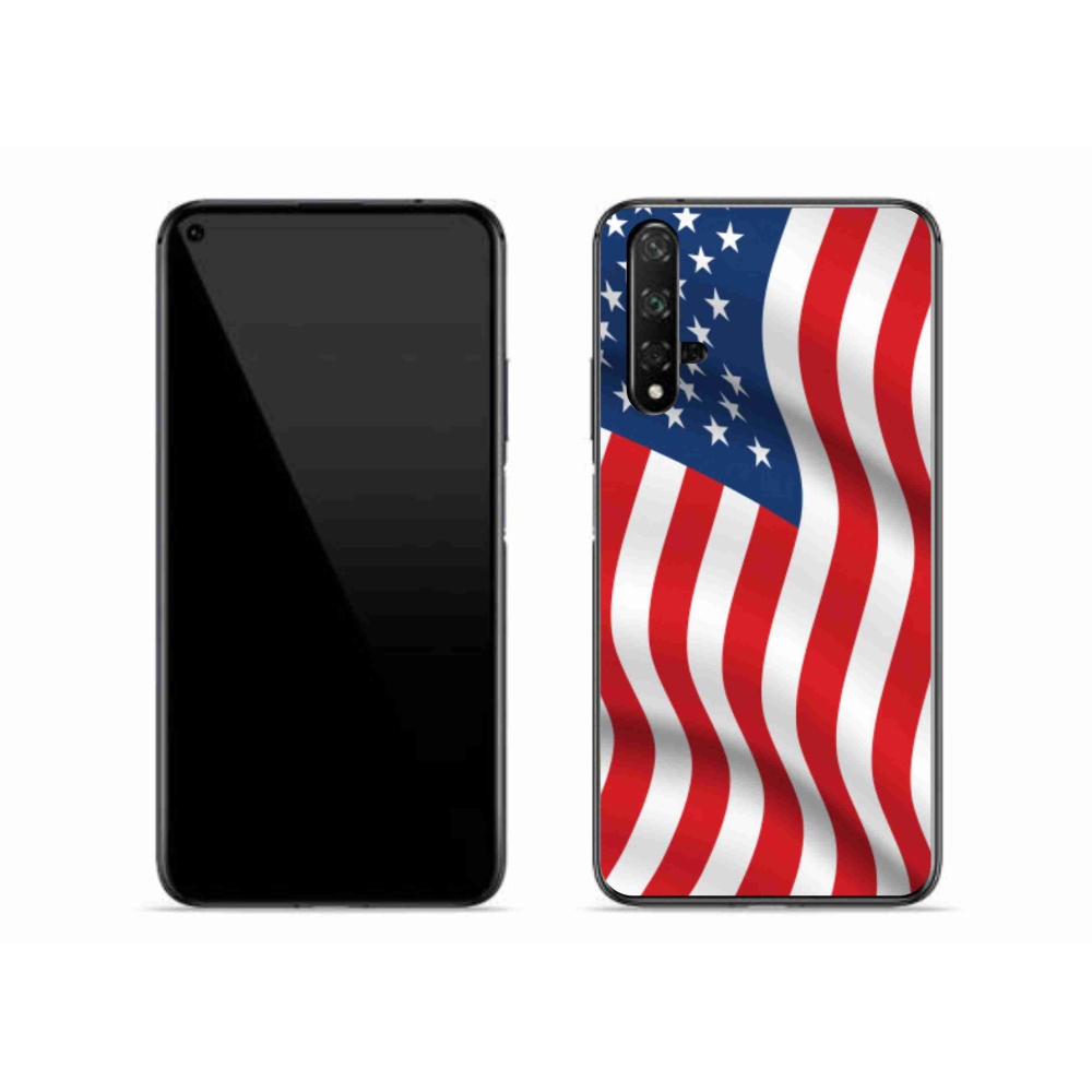 Gélový kryt mmCase na mobil Huawei Nova 5T - USA vlajka