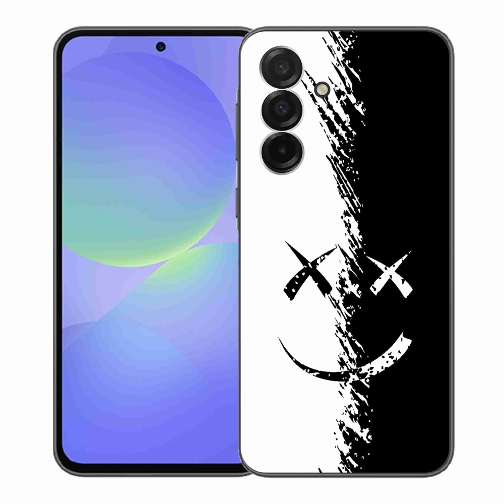 Gélový kryt mmCase na Samsung Galaxy A36 5G - čiernobiely smajlík