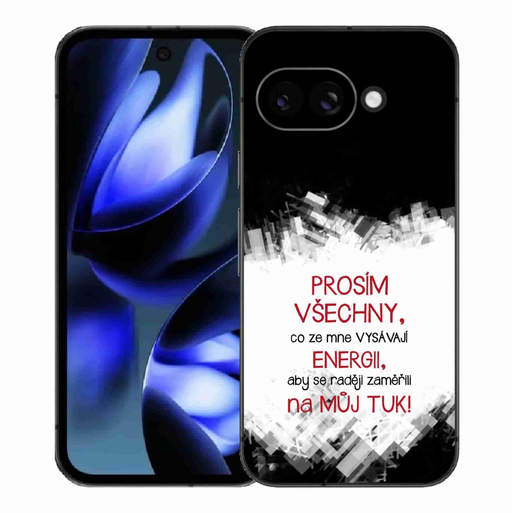 Gélový kryt mmCase na Google Pixel 9a - vtipný text 1 červený