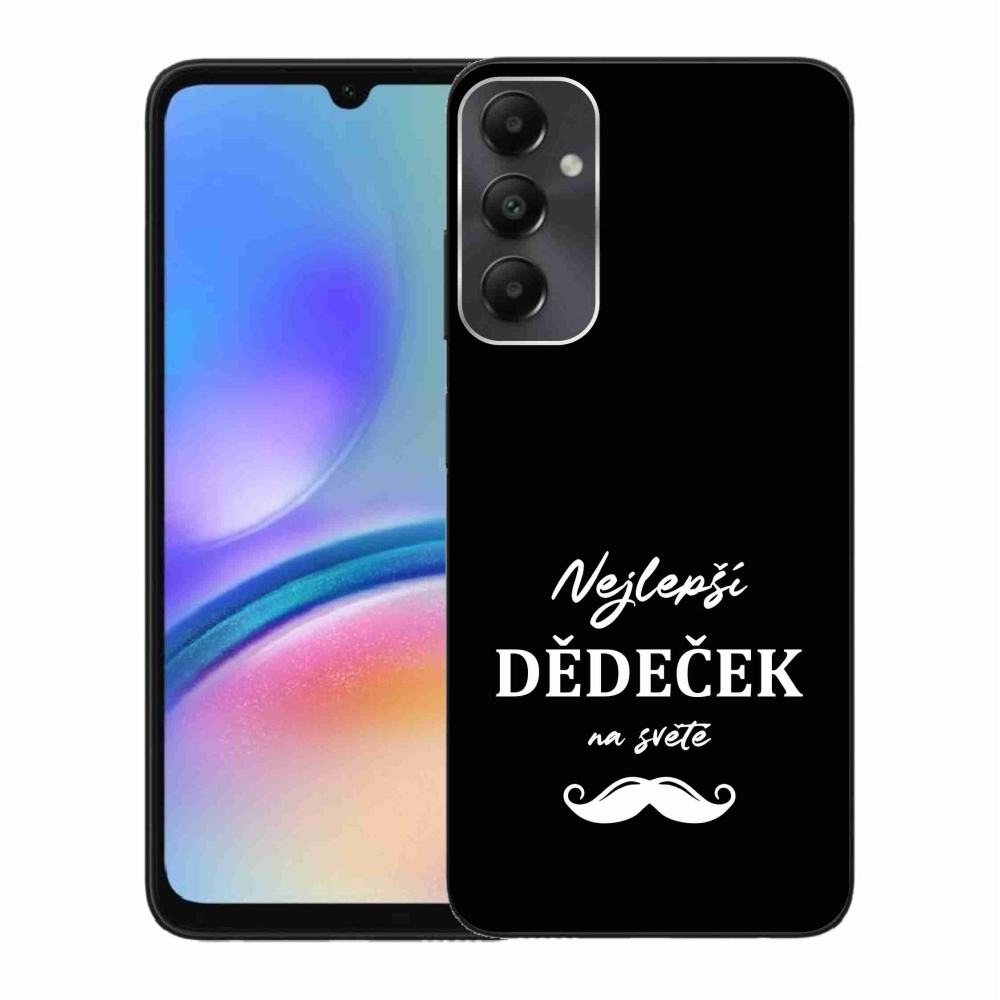 Gélový kryt mmCase na Samsung Galaxy A05s - najlepší dedko 1 čierne pozadie