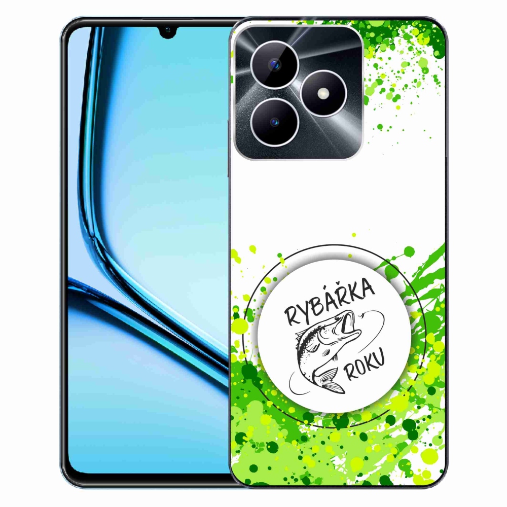 Gélový kryt mmCase na Realme Note 50 - rybárka roka biele pozadie