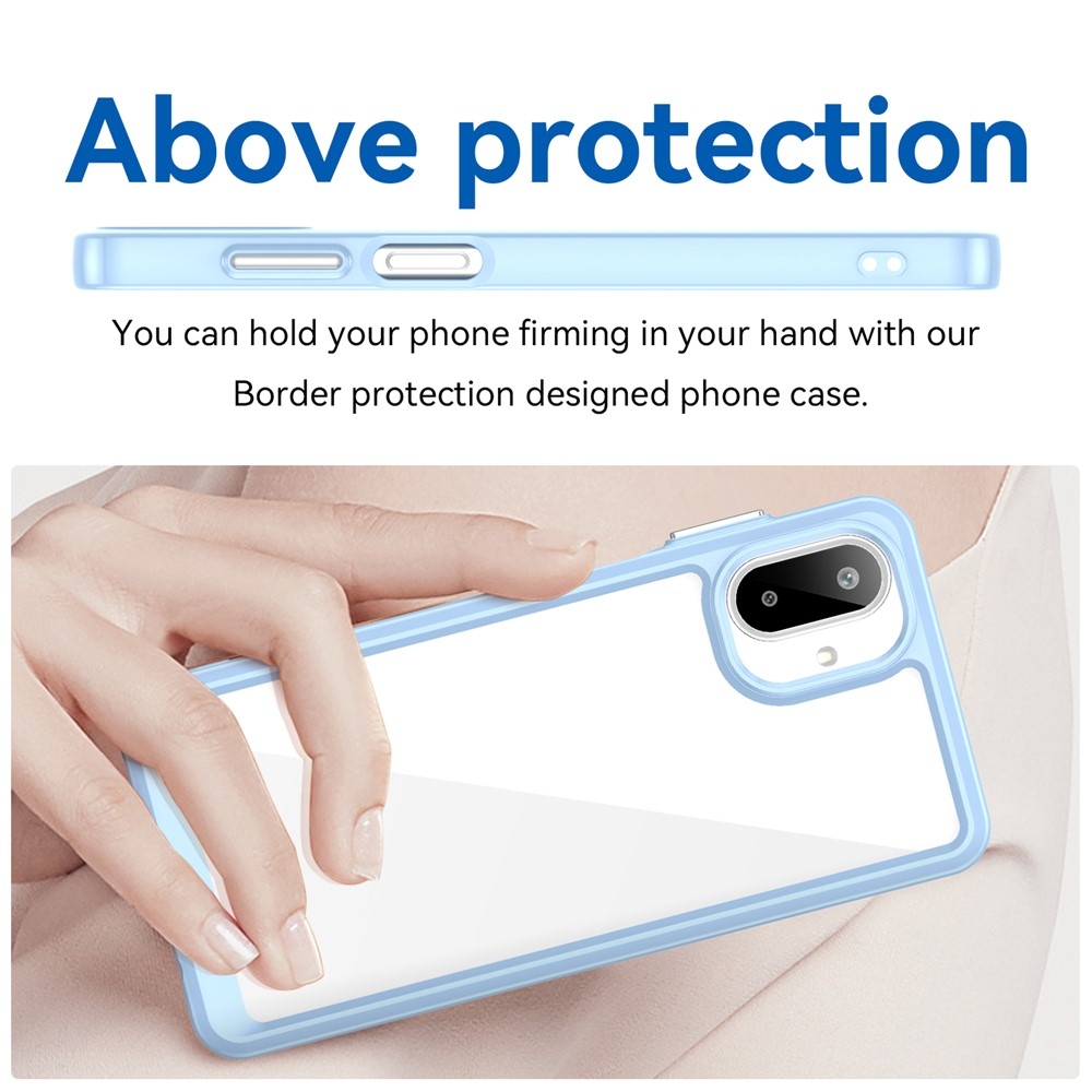 Gélový obal s pevným chrbtom na Samsung Galaxy A07 4G - modrý
