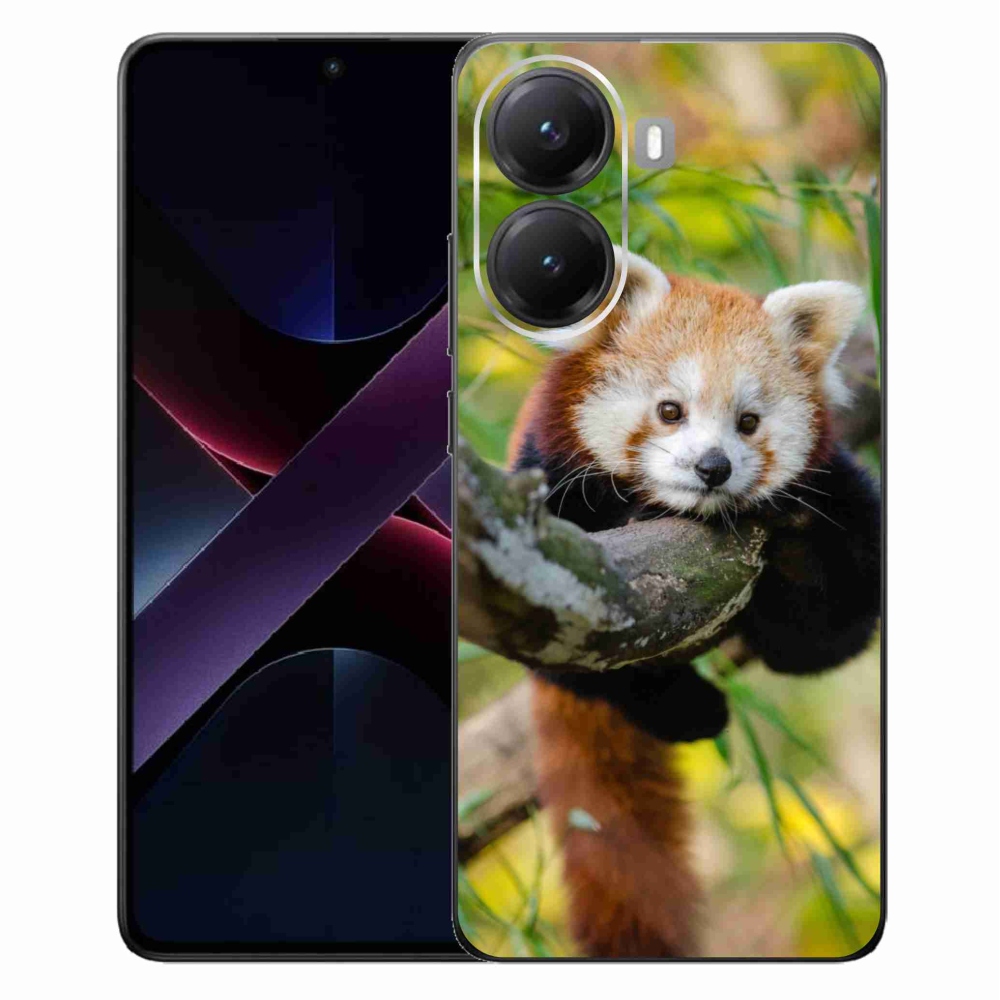 Gélový kryt mmCase na Xiaomi Poco X7 Pro 5G - panda červená