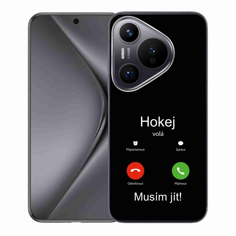 Gélový kryt mmCase na Huawei Pura 70 - hokej volá čierne pozadie