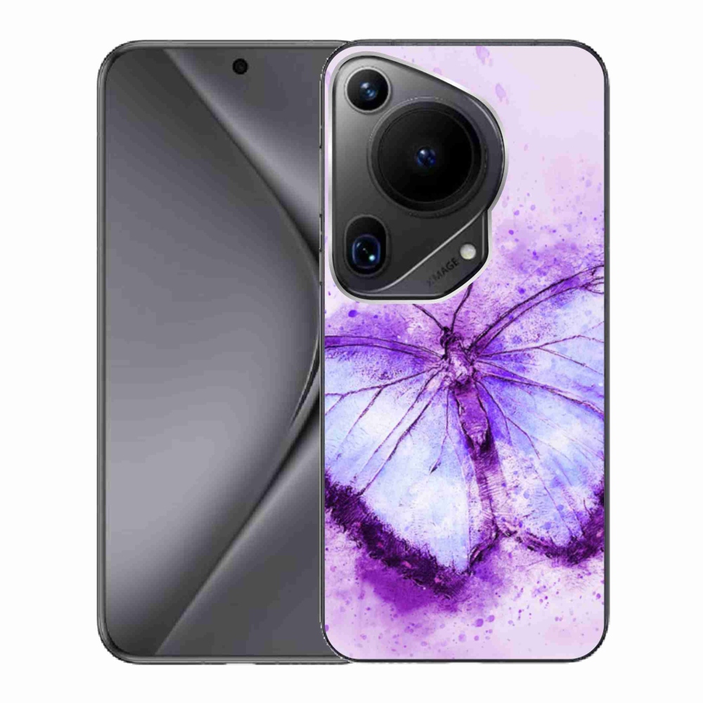 Gélový kryt mmCase na Huawei Pura 70 Ultra - fialový motýľ