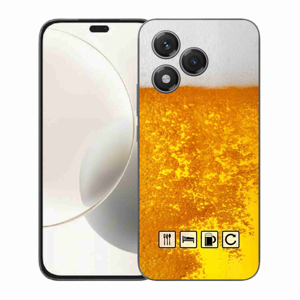 Gélový kryt mmCase na Honor 400 Lite - pivný motív 3