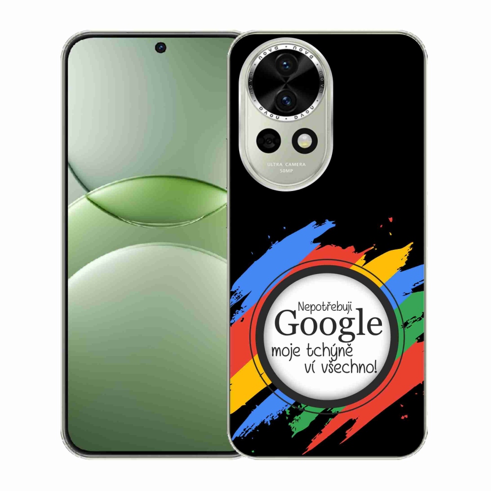 Gélový kryt mmCase na Huawei Nova 13 5G - svokra vie všetko čierne pozadie