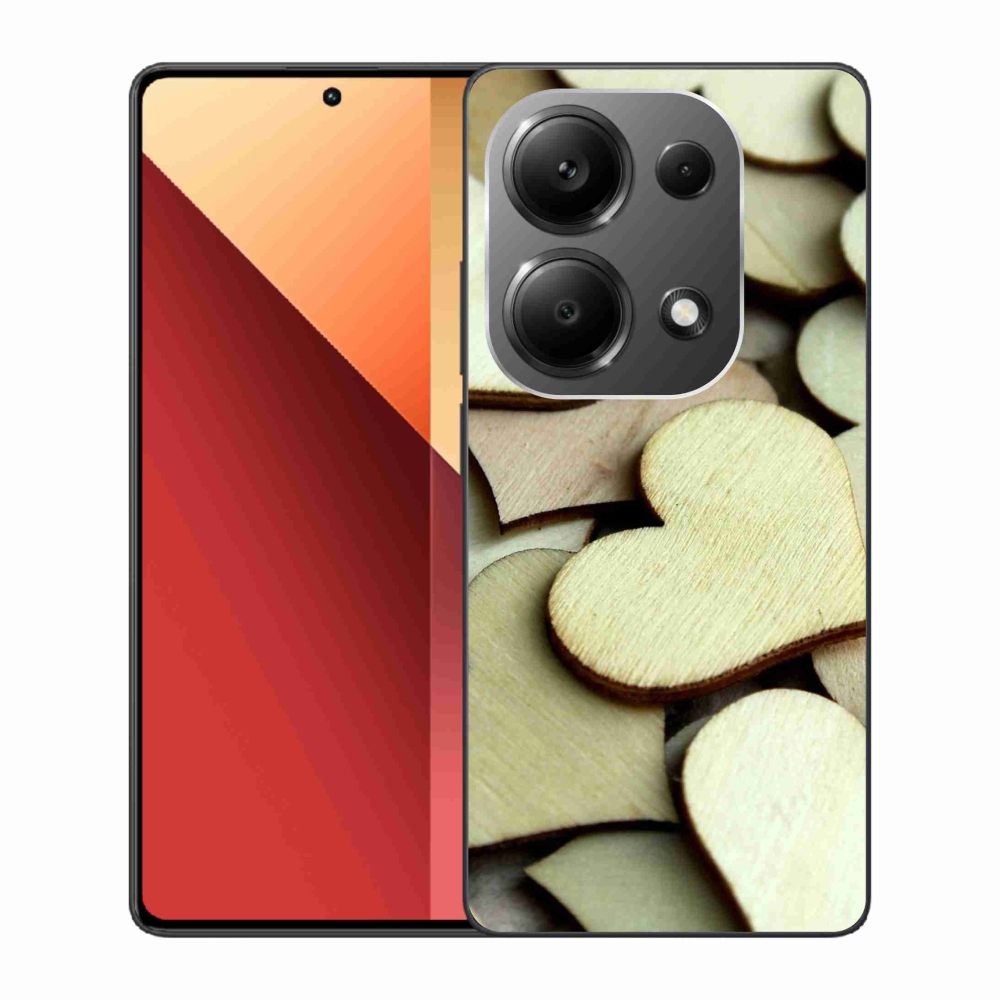 Gélový kryt mmCase na Xiaomi Redmi Note 13 Pro 4G/Poco M6 Pro - drevené srdiečka