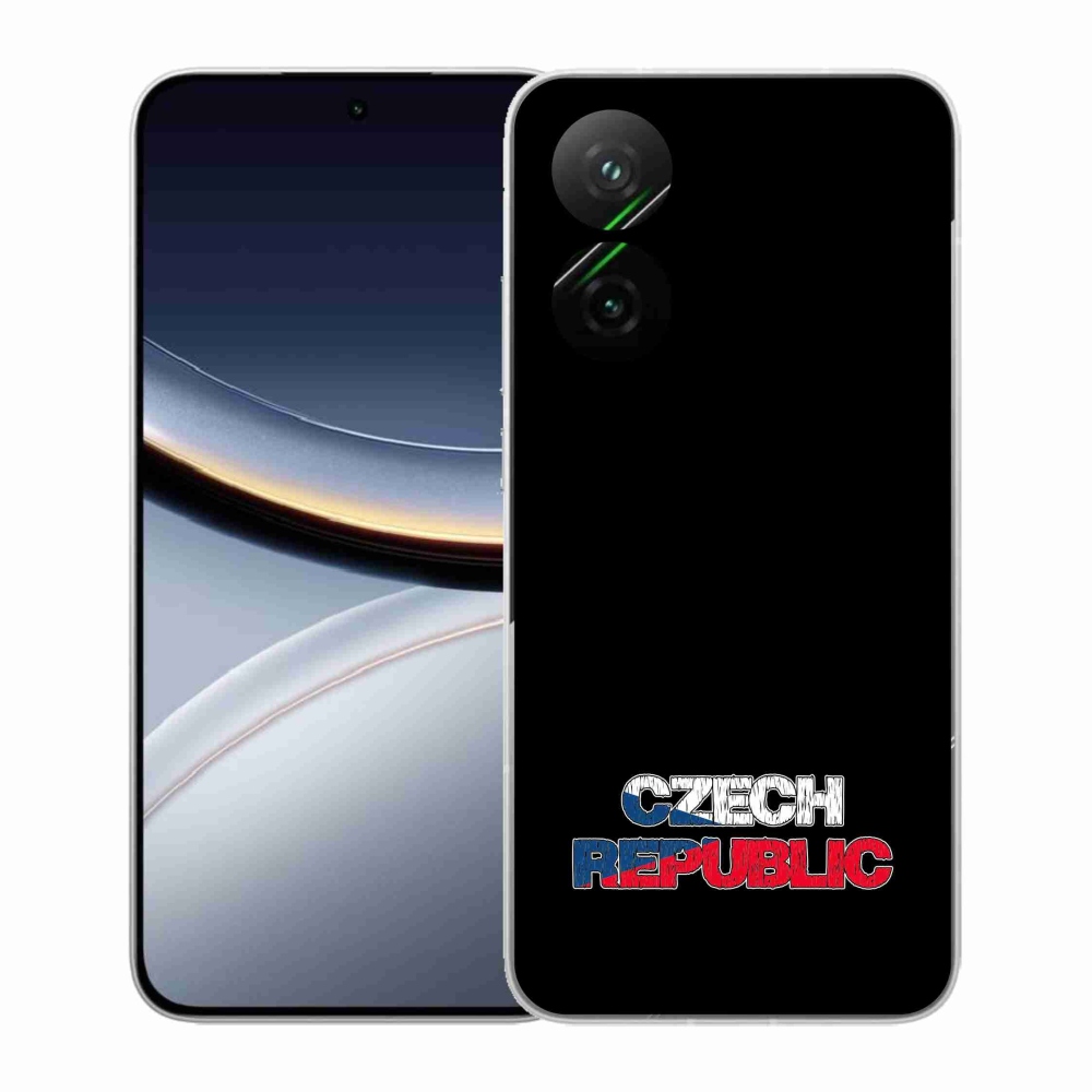Gélový kryt mmCase na Xiaomi Poco F7 5G - Czech Republic čierne pozadie