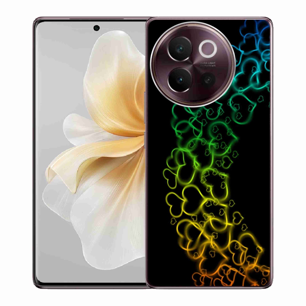 Gélový kryt mmCase na Vivo V40 Lite 5G - farebné srdiečka