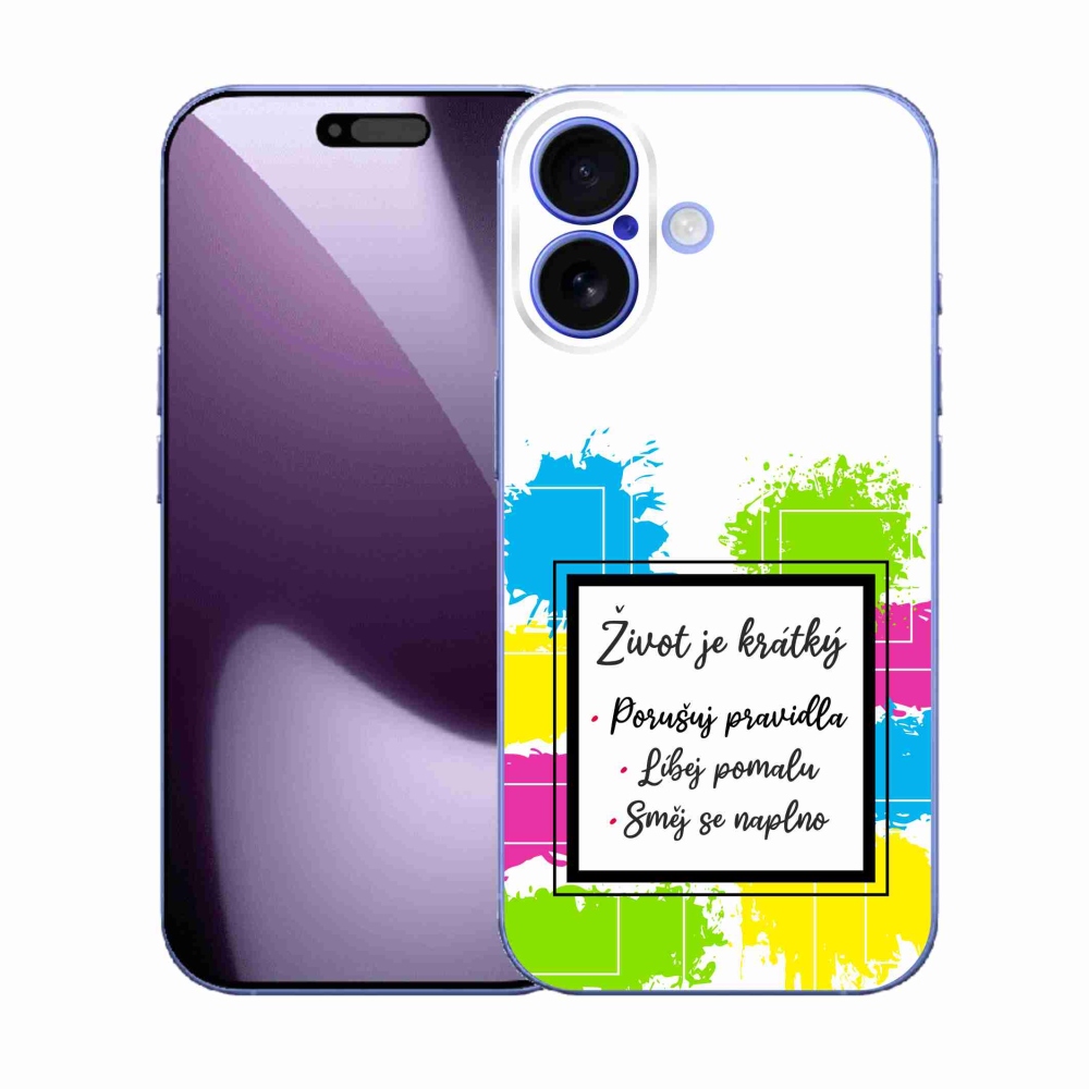 Gélový kryt mmCase na iPhone 17 - citát 5 biele pozadie
