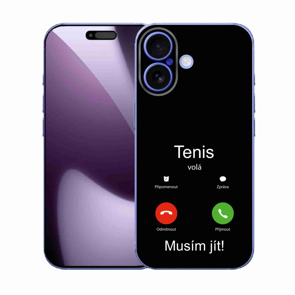 Gélový kryt mmCase na iPhone 17 - tenis volá čierne pozadie