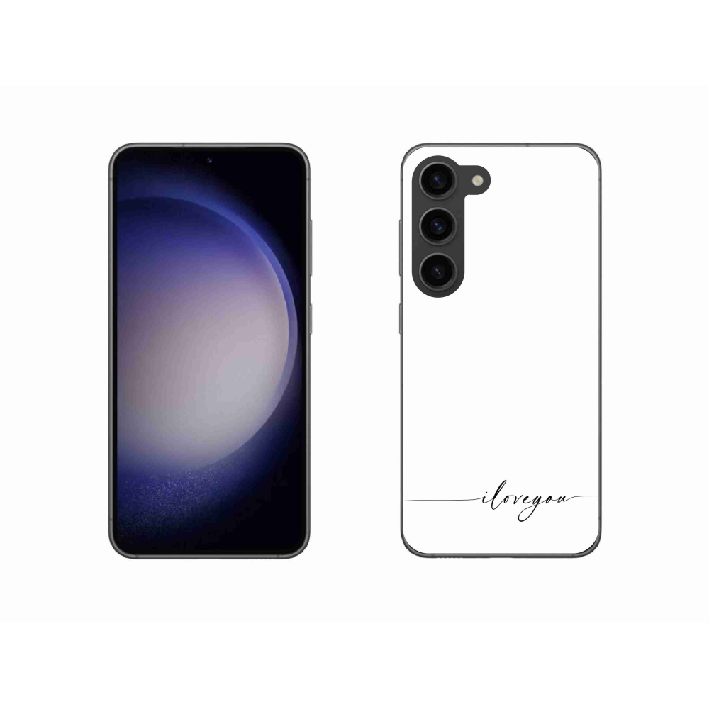 Gélový kryt mmCase na Samsung Galaxy S23 5G - I love you biele pozadie