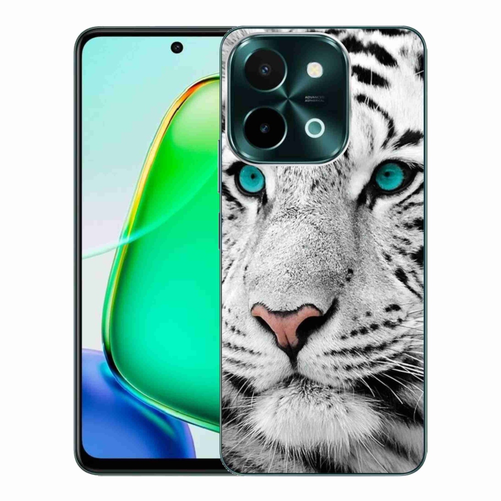 Gélový kryt mmCase na Vivo Y28 - biely tiger