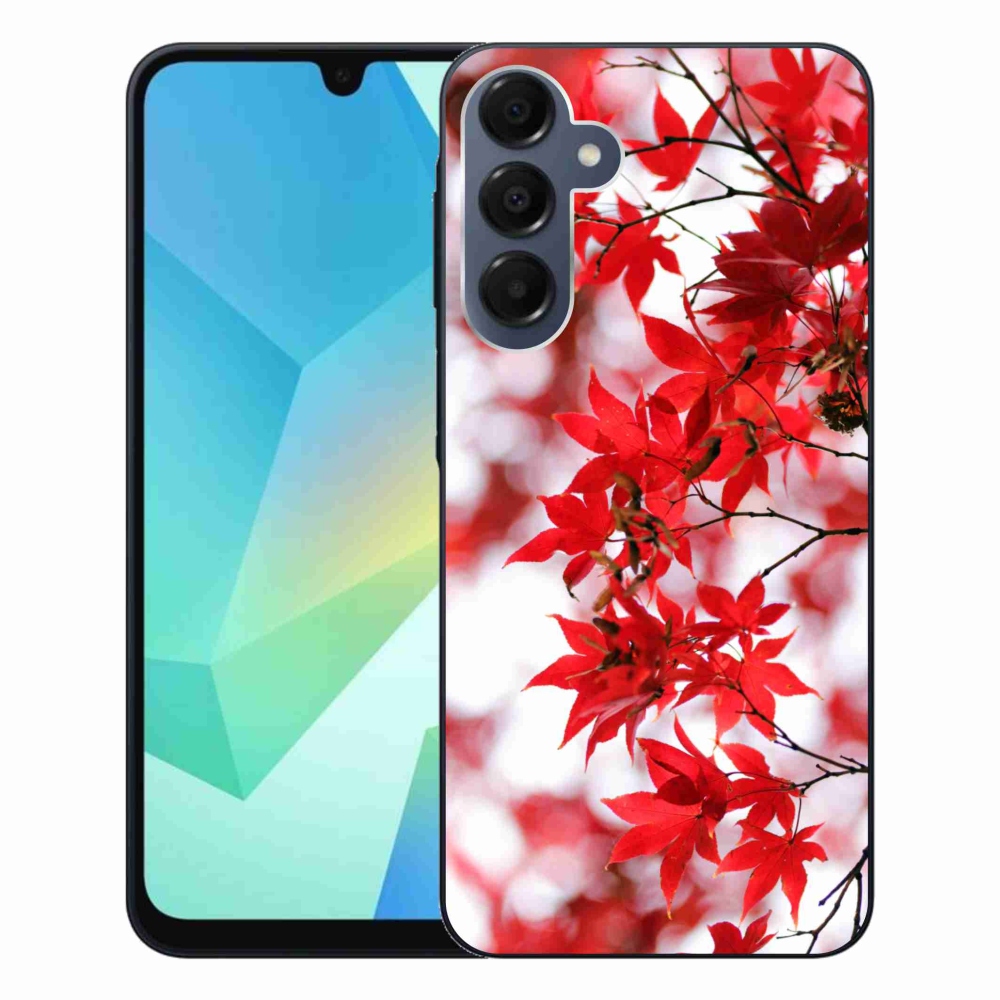 Gélový kryt mmCase na Samsung Galaxy A16 4G/5G - červené listy