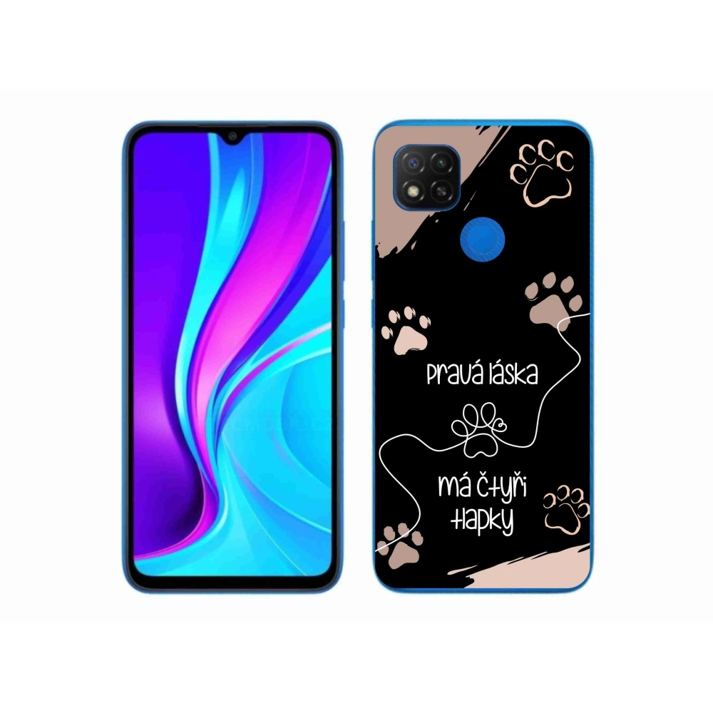 Gélový kryt mmCase na Xiaomi Redmi 9C - psí motív 1 čierne pozadie